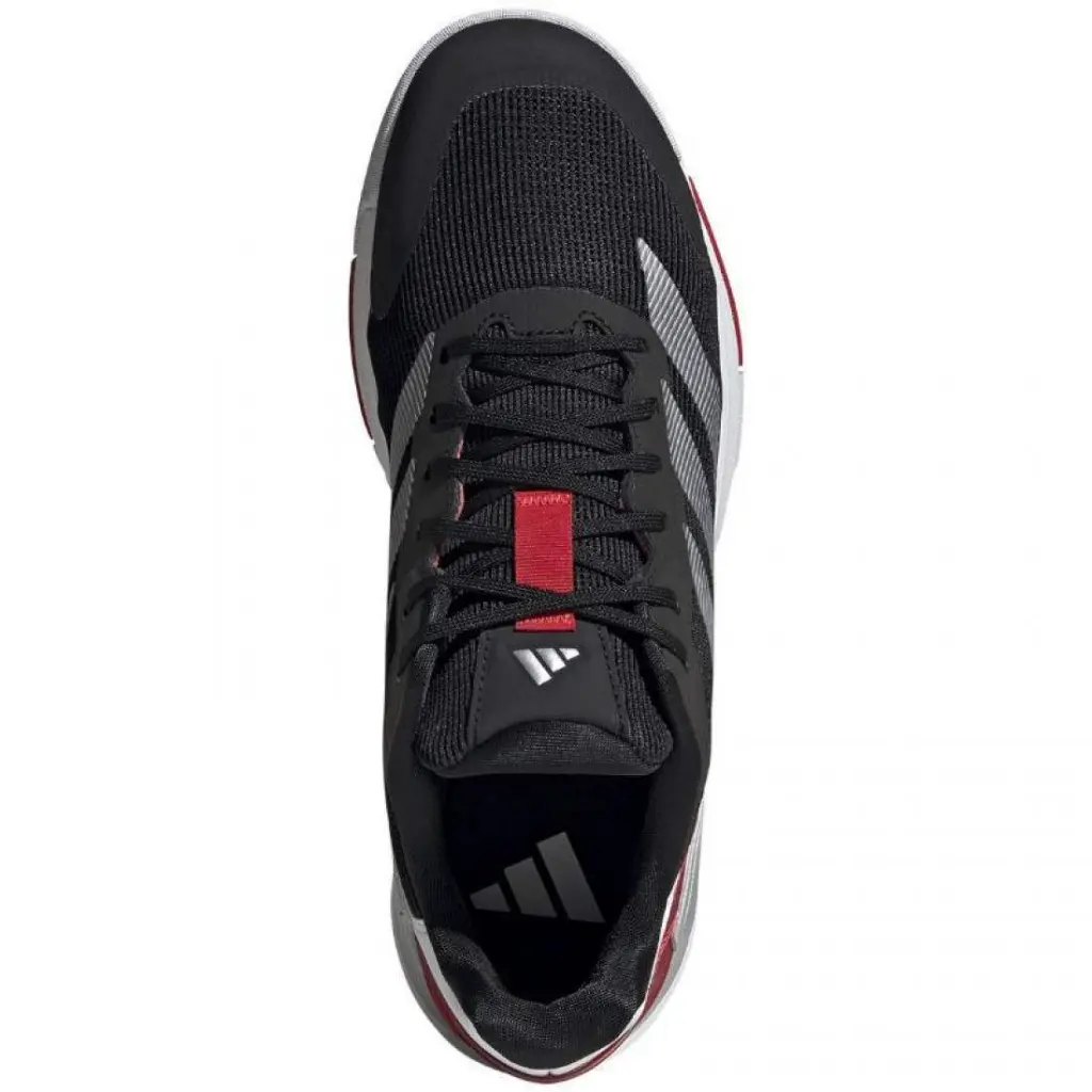 Adidas Crazyquick Padel Black Silver Red Shoes (3).webp