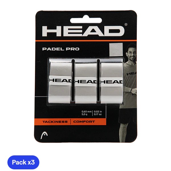 Head Padel Pro Overgrip X3 -  Grey