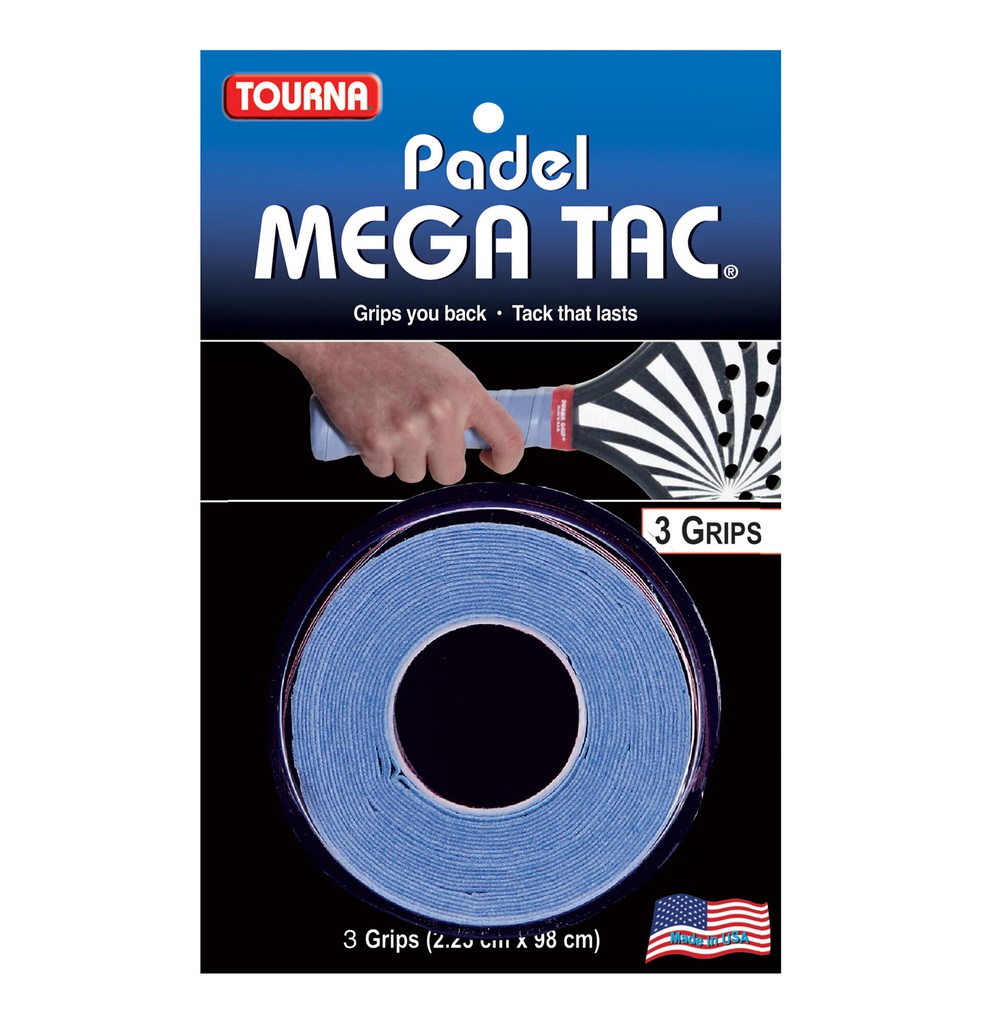 Tourna Padel Mega Tac 3 Grips Roll - Blue