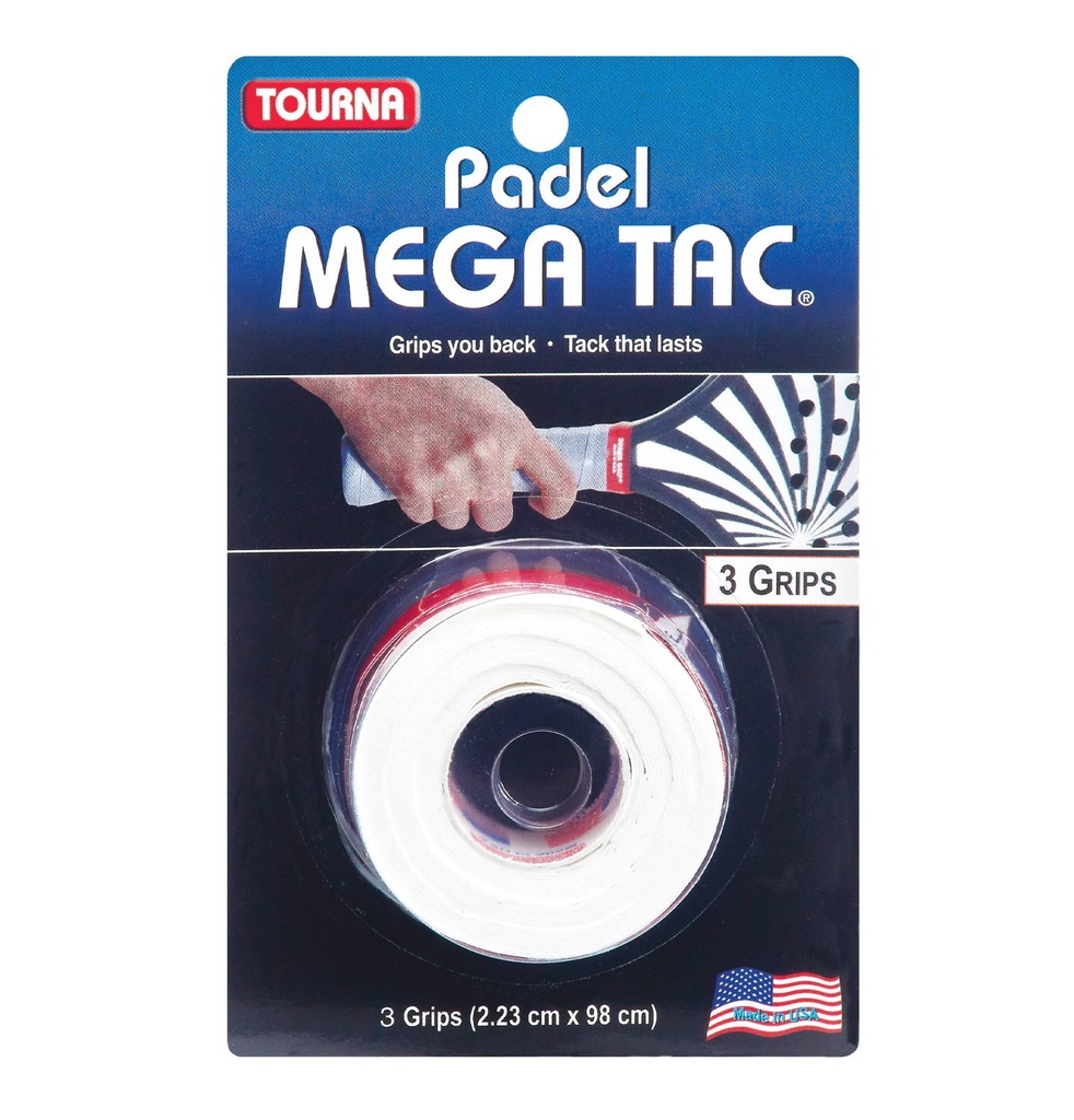 Tourna Padel Mega Tac 3 Grips Roll - White