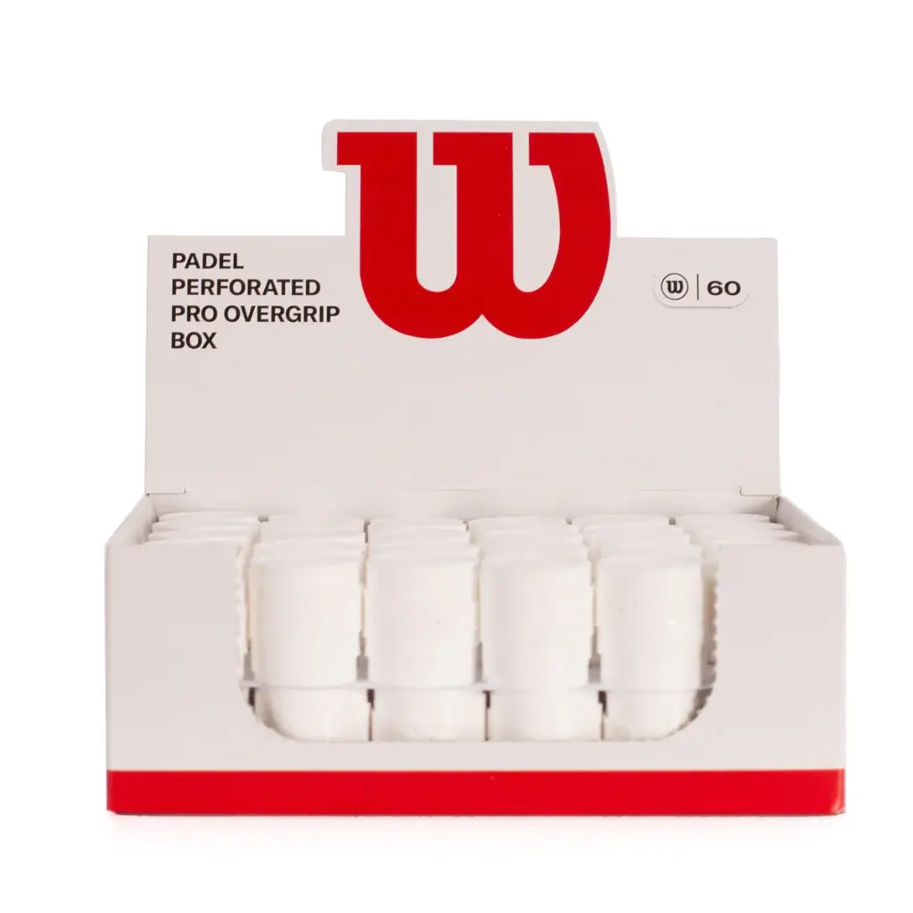 Wilson Feel Pro Padel Box Perforated 60 Units - White (Small)