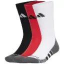 Adidas Cushioned Crew Socks Red Black White - 3 Pairs 