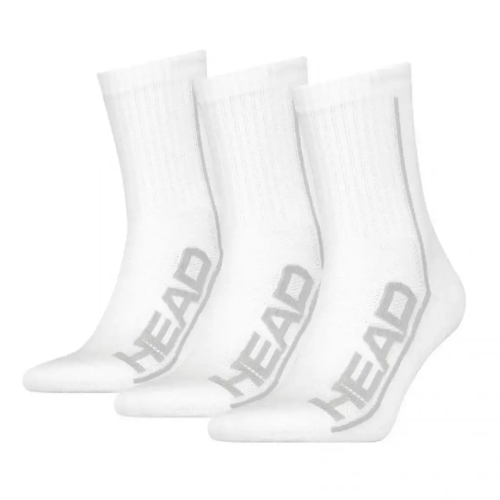 Head Performance Crew Socks White - 3 Pairs 