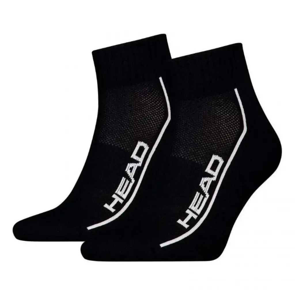 Head Performance Quarter Black Socks - 2 Pairs 