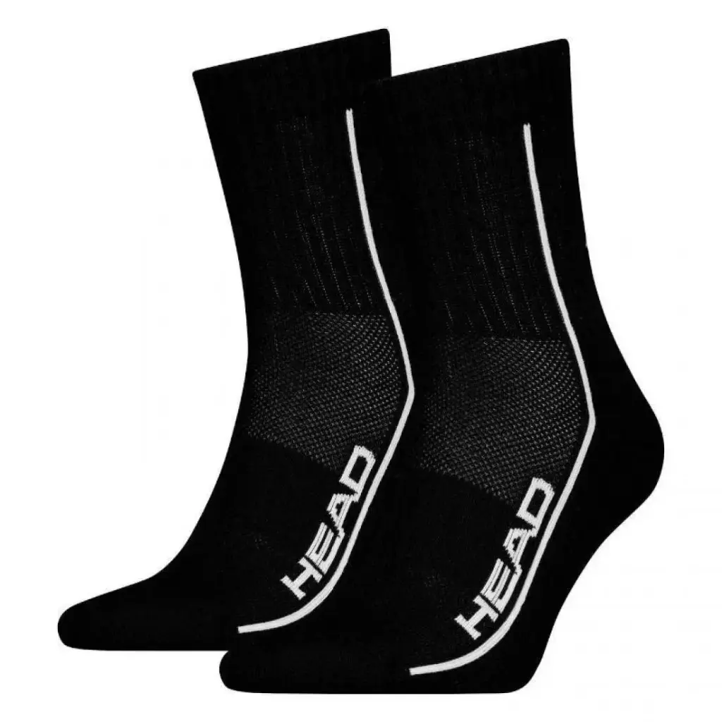 Head Performance Short Crew Socks Black - 2 Pairs 