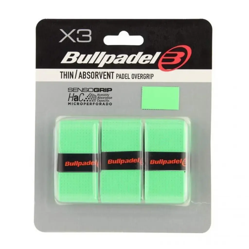 Bullpadel Overgrips GB1705 Senso Perforated - Green x3