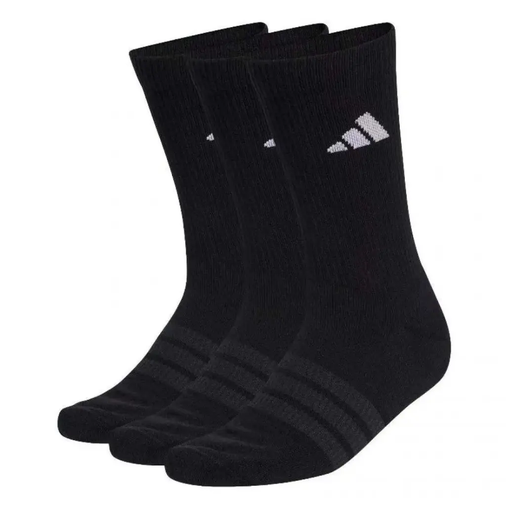 Adidas Cushioned Black Socks - 3 Pairs