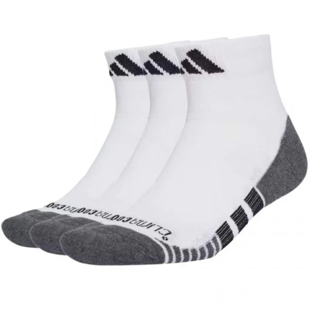 Adidas Performance Climacool Quarter White Socks x3 Pairs