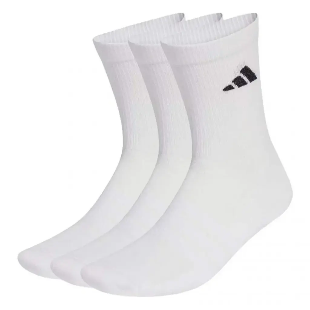 Adidas Essentials Crew White Socks x3 Pairs