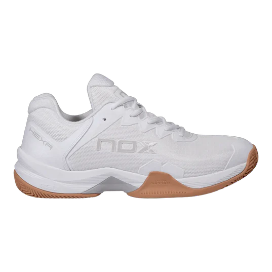NOX ML10 Hexa White/Gum Rubber Padel Shoes 2026